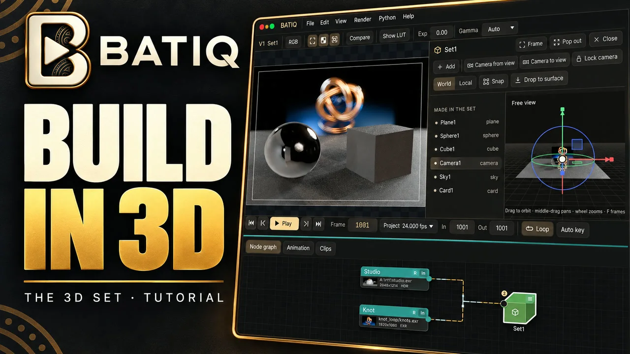 BATIQ: Build in 3D, the 3D Set tutorial